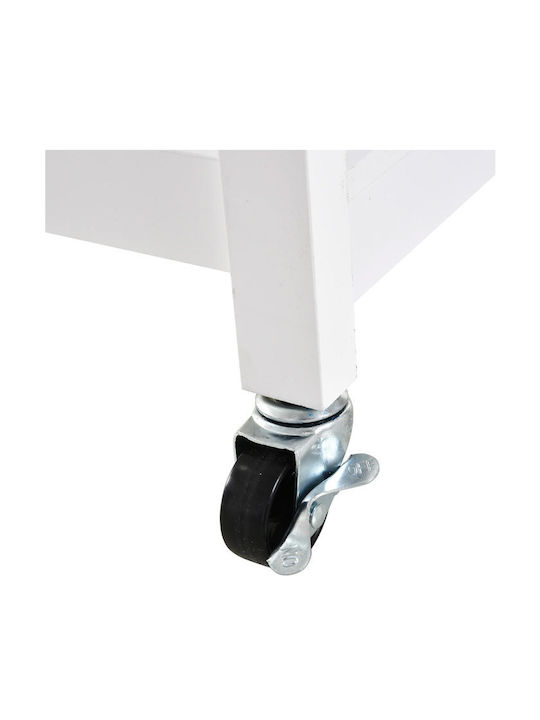 HomCom Wooden Kitchen Trolley 5 Tiers White 66x39.5x86.5cm