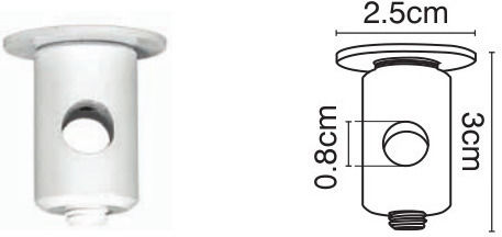 VK Lighting VK/MET18/W Suport de Montare pentru Corpuri de Iluminat Alb 47143-045654