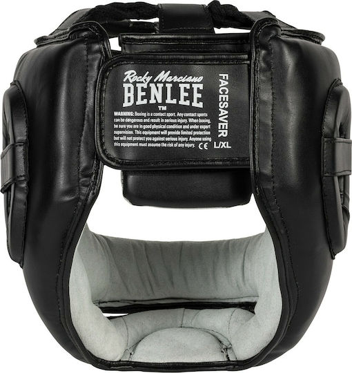 Benlee Facesaver Κάσκα Πυγμαχίας Ενηλίκων Κλείστού Τύπου από Συνθετικό Δέρμα Μαύρη