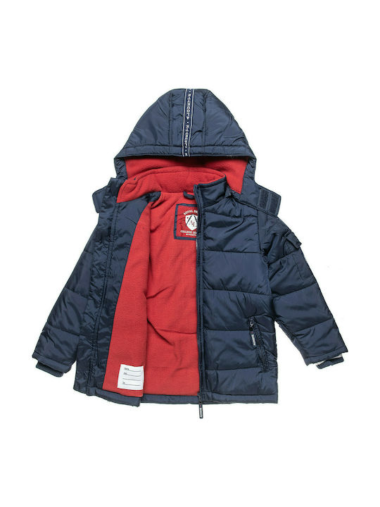 Kids' Parka Long with Lining & Hood Blue
