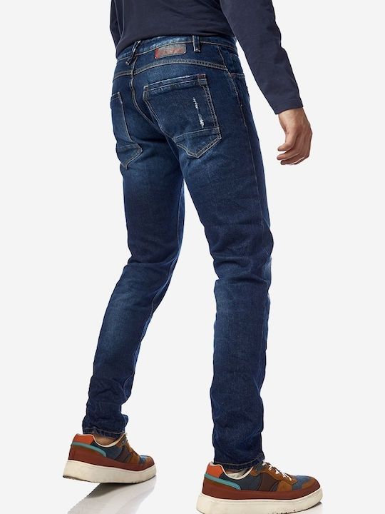 Brokers Jeans Ανδρικό Παντελόνι Τζιν Ελαστικό σε Slim Εφαρμογή Μπλε