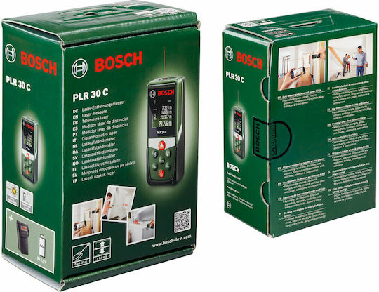Bosch Laser Distance Meter PLR 30 C with Range up to 30m