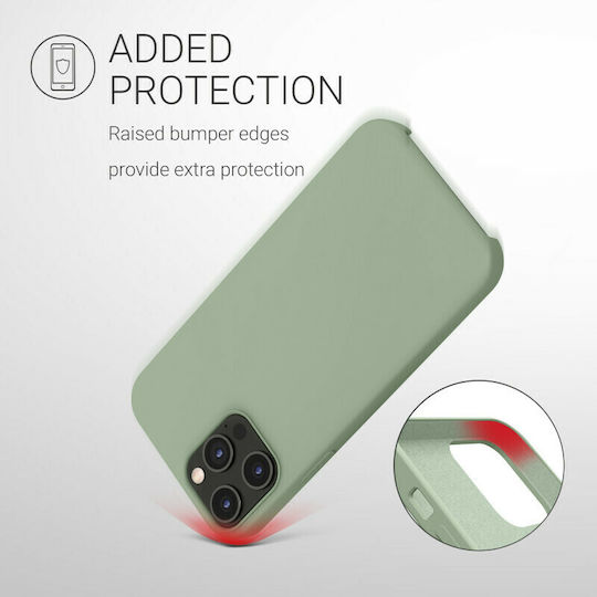 KWmobile Rubber Back Cover Silicone Grey Green (iPhone 12 Pro Max)