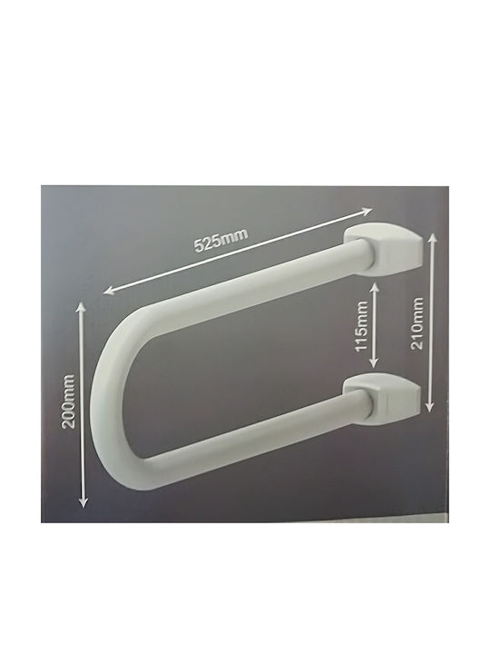 Primanova Reclining Bathroom Grab Bar for Persons with Disabilities 52.5cm White