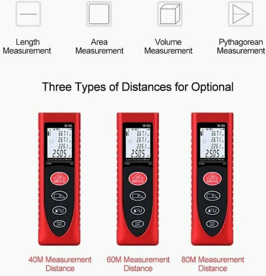 Laser Distance Meter W-80 with Range up to 80m