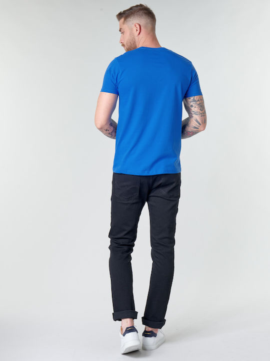 Yurban Superman Logo Classic T-shirt σε Μπλε χρώμα Yurban Superman Logo Classic T-shirt σε Μπλε χρώμα