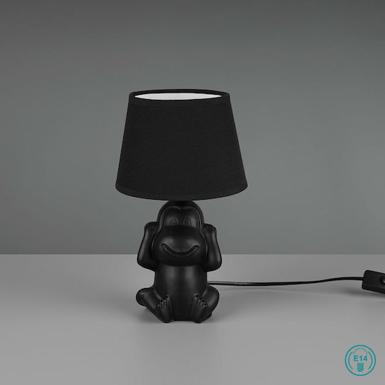 Trio Lighting Nilson Κεραμικό Πορτατίφ για Ντουί E14 με Μαύρο Καπέλο και Βάση