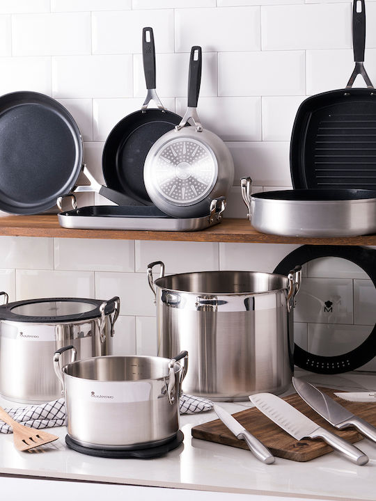 MasterPro Smart Βαθιά Ανοξείδωτη Κατσαρόλα 7.21lt / 24cm