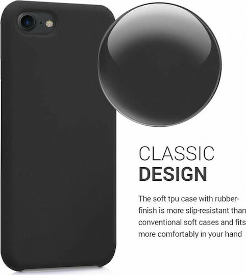 KWmobile Rubber Back Cover Silicone Black Matte (iPhone SE 2022/2020)
