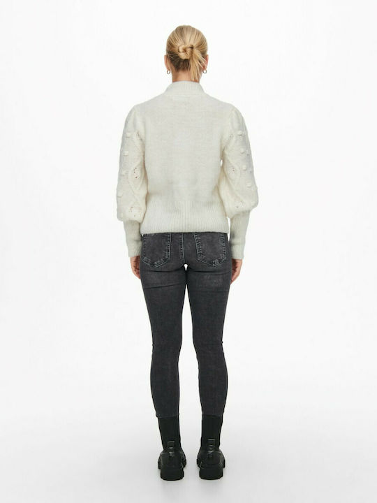 Only Women's Long Sleeve Sweater Turtleneck Beige