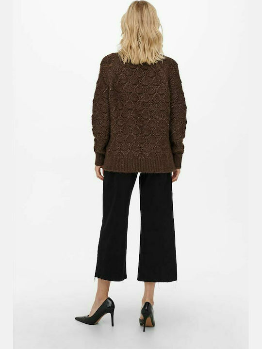 Only Damen Langarm Pullover Braun