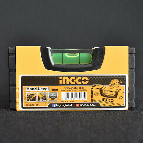 Ingco HMSL03101 Spirit Level Aluminum Magnetic 10cm with 1 Eye