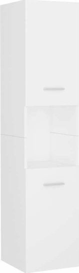 vidaXL Waschtisch mit Waschbecken, Spiegel & Säule L41xB38.5xH46cm und Schrank Weiß