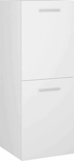 vidaXL Waschtisch mit Waschbecken, Spiegel & Säule L41xB38.5xH46cm und Schrank Weiß