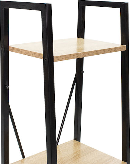 Bibliothek Ramon Natur Schwarz 34x32.5x148cm