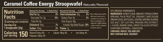 GU Organic Waffle Stroopwafel Salted Caramel Gluten-free 30gr