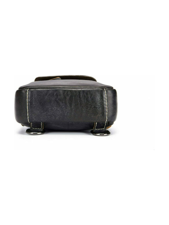 Leather Men's Bag Sling Black