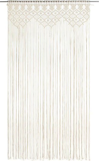 vidaXL Fabric Door Curtain Ecru 140x240cm 323977