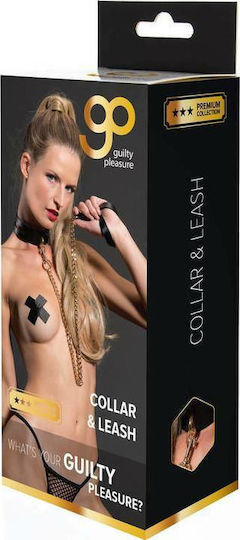 Guilty Pleasure Premium Collar & Leash Set Яка в Черен Цвят