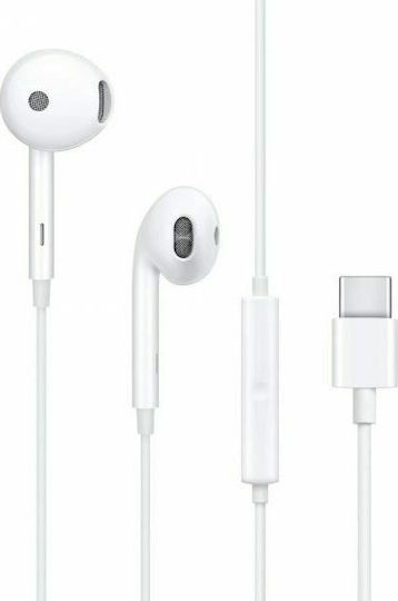 Oppo MH135 Earbuds Handsfree με Βύσμα USB-C Λευκό