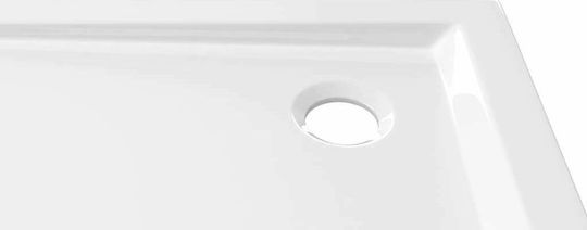 vidaXL Quadratisch Acryl Dusche x80cm White