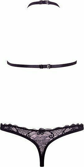 Barely Bare Dual Strap Panty Bralette Sexy Σετ Εσωρούχων με Δαντέλα & Ζαρτιέρες Black 2τμχ