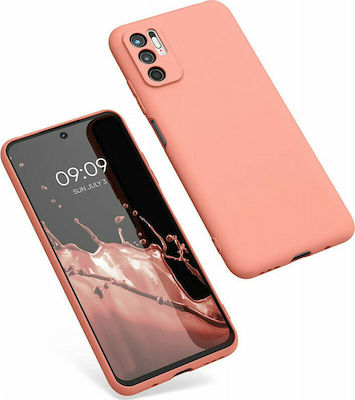 KWmobile Matte Umschlag Rückseite Silikon Koralle (Redmi Note 10 5G / Poco M3 Pro) 54947.56