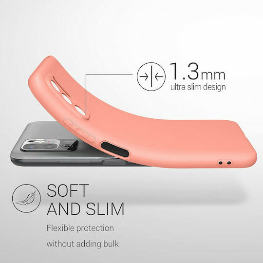KWmobile Matte Back Cover Σιλικόνης Κοραλί (Redmi Note 10 5G / Poco M3 Pro)