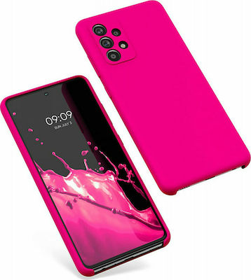 KWmobile Rubber Umschlag Rückseite Silikon Neon Pink (Galaxy A52 / A52s) 54347.77