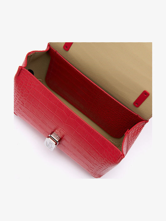 Leather Women's Bag Crossbody Red