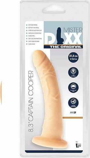 Dream Toys Mr Dixx Captain Cooper Glass Dildo with Balls and Suction Cup Flesh 21cm