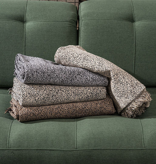 Cokitex Ani Ριχτάρι Πολυθρόνας Chenille 180x180εκ. Beige / Black