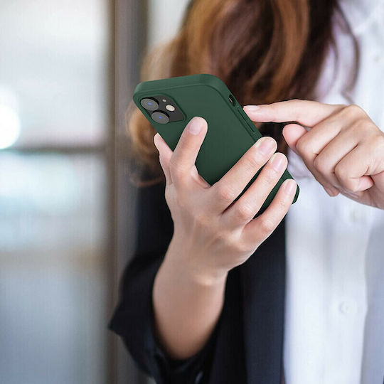 KWmobile Back Cover Silicone Moss Green (iPhone 12 / 12 Pro)