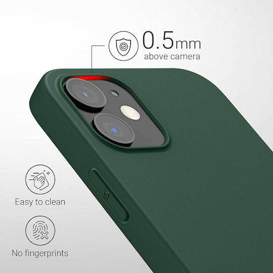 KWmobile Back Cover Silicone Moss Green (iPhone 12 / 12 Pro)