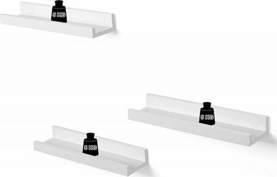 White Wall Shelves 3 Pieces 38x10x5cm