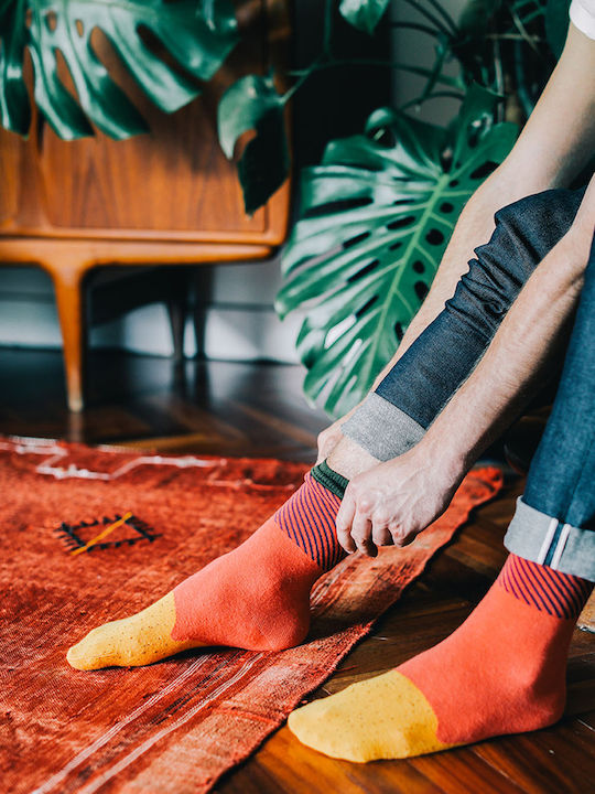 DOIY Taco Patterned Socks Yellow