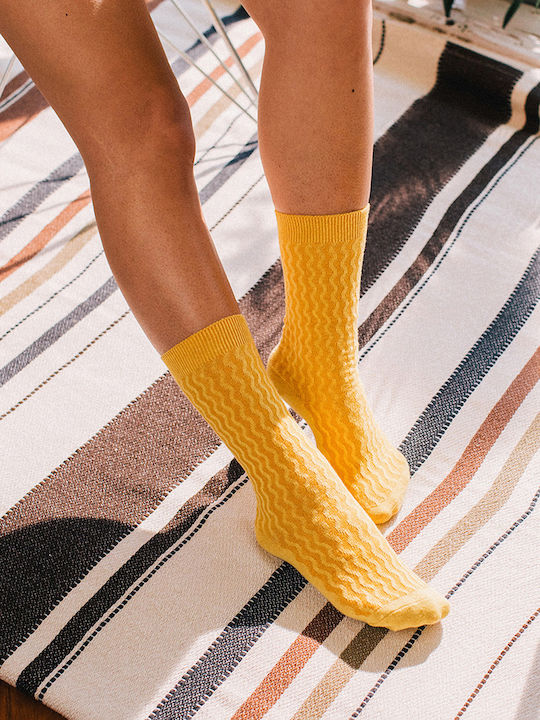 DOIY Noodles Patterned Socks Beige