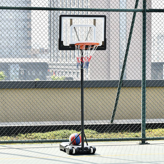 HomCom Kinder-Basketballkorb Im Freien Mit Ständer Kinder Tragbare Basketballkorb