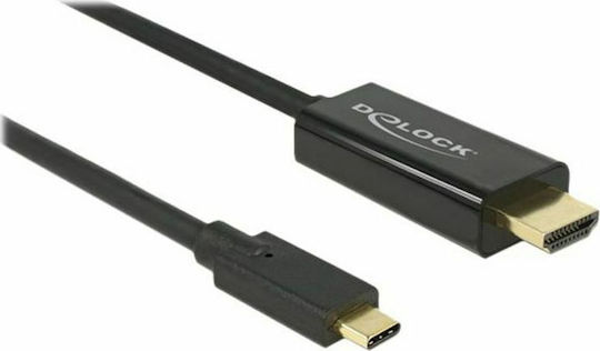 DeLock HDMI 1.3 Cable HDMI male - USB-C male 2m Black