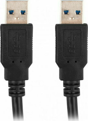 Lanberg 0.5m USB 3.0 Cable A-Male (CA-USBA-30CU-0005-BK)