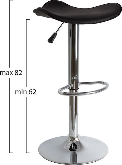 Табуретка Бар Ganna с регулируема височина Черно 2бр 45x45x62-82см