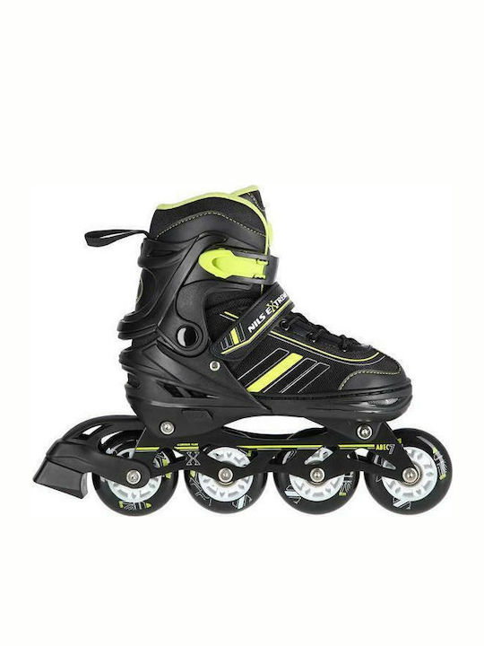Nils 2 1 In-line & Hockey Inline Αυξομειούμενα Rollers Μαύρα Παιδικά