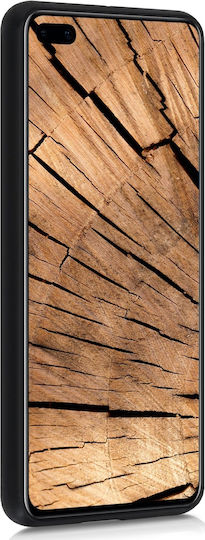 KWmobile Rising Sun Umschlag Rückseite Hölzern Dark Brown (Huawei P40)