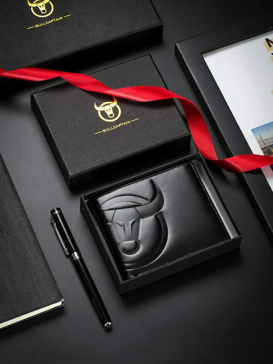 Leather Men's Wallet Classic with RFID Black