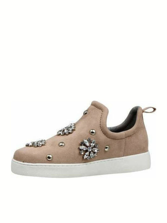 Perfume2 Athletic Γυναικεία Slip-On Πάνινα Nude