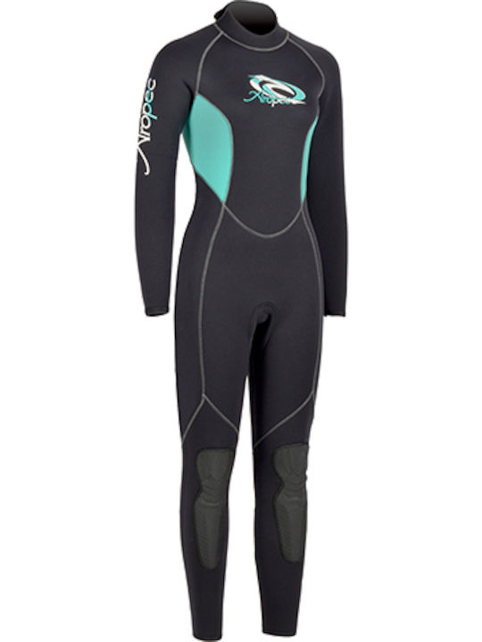 Aropec Black/ Ολόσωμη Στολή Κατάδυσης με Φερμουάρ Turquoise 5mm