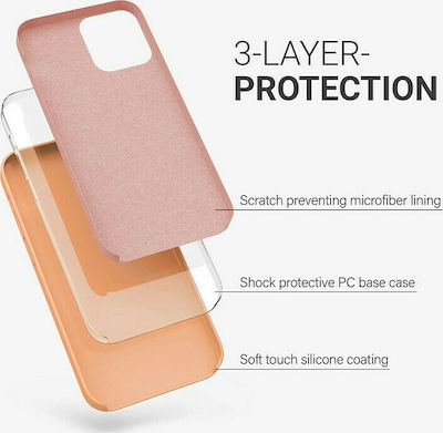 KWmobile Rubber Silicone Back Cover Peach (iPhone 12 / 12 Pro)