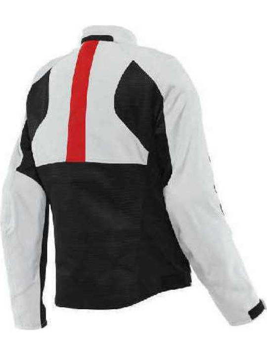 Dainese Risoluta Air Tex Lady Summer Women's Riding Jacket Glacier-Gray/Lava-Red