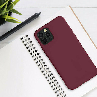 KWmobile Rubberized Coperta din spate Silicon Rhubarb Red (iPhone 12 / 12 Pro) 53844.209