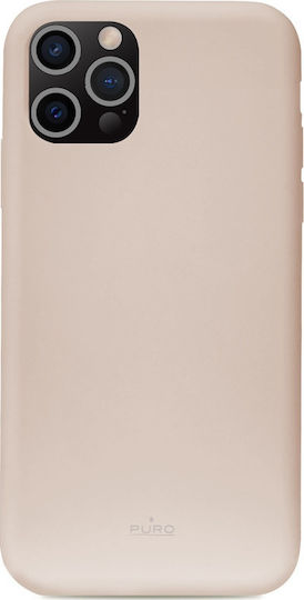 Puro Icon Anti-Microbial Back Cover Σιλικόνης Ροζ (iPhone 13 Pro)